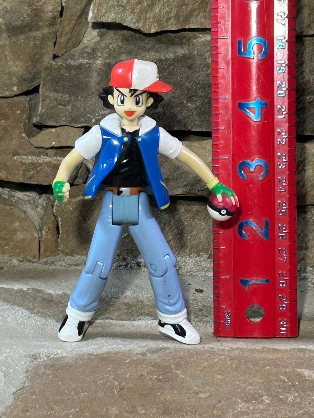 Anime Pokemon Ash Ketchum PVC Action Figure Toy 4.5 “ Read !!